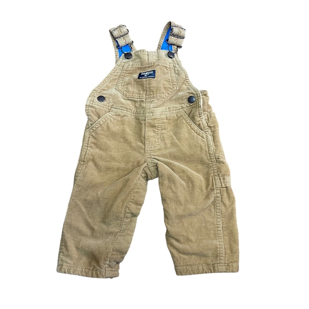 Oshkosh Vestback Baby Boys Toddler Brown Courdory Overalls 6 months Winter Lined